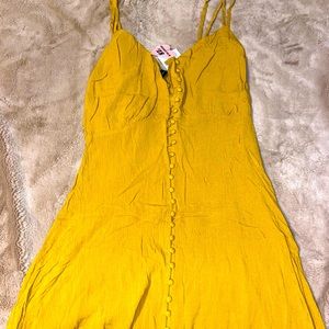 MUSTARD YELLOW MIDI DRESS